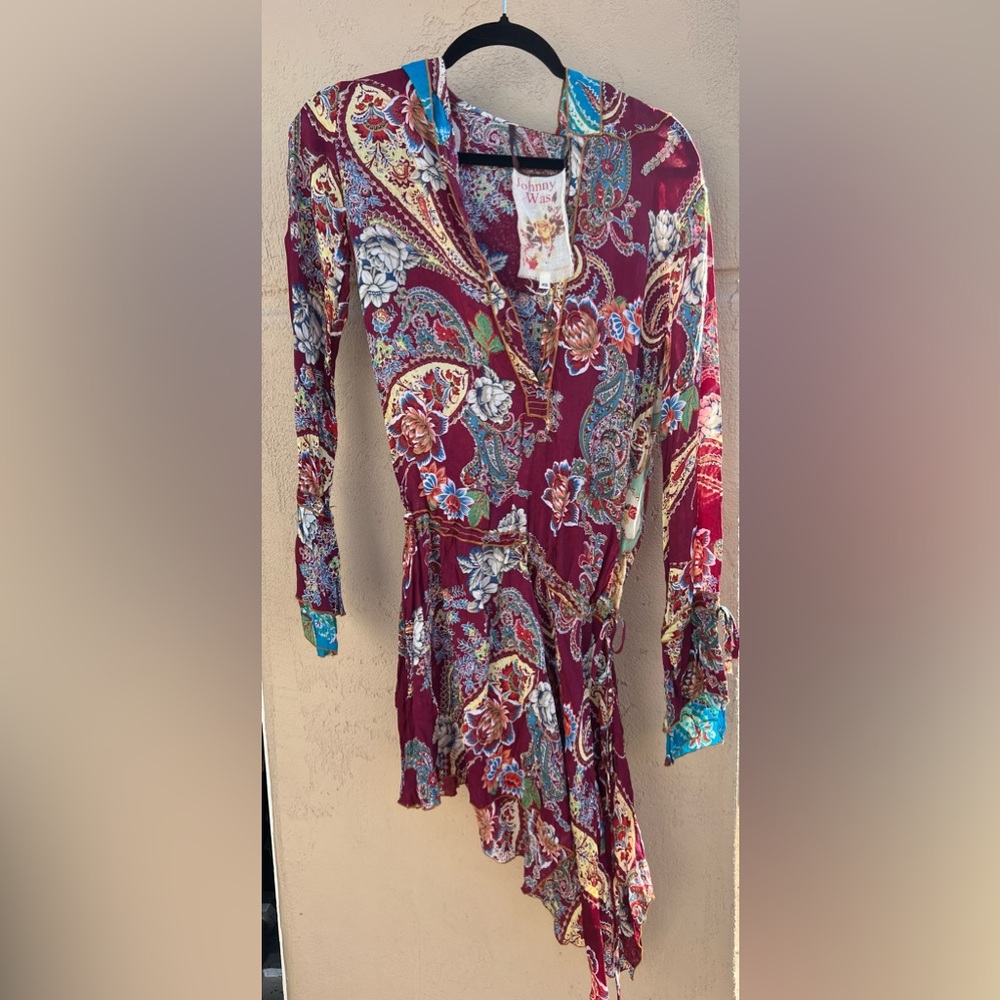 Johnny Was Ornate hooded long top